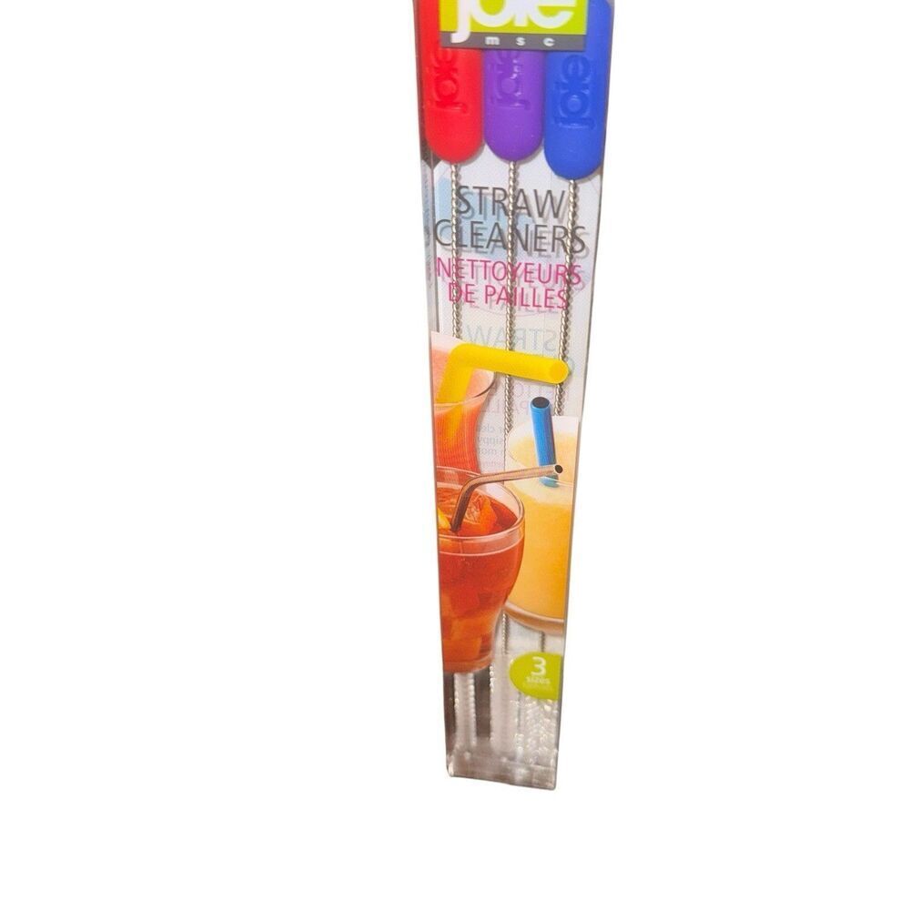 Joie Set of 3 Straw Cleaning Brushes To Clean Travel Mugs Sippy Cups And More